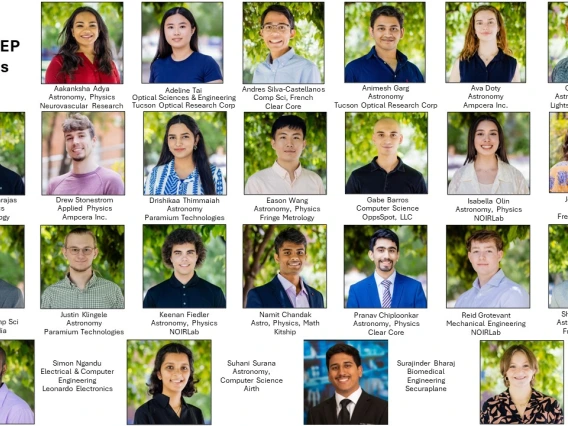 Headshots of the 2024 TIMESTEP Interns with their names and majors listed