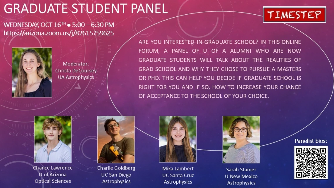 Meeting description and details with a headshot of the panelists and moderator. Info in description below.