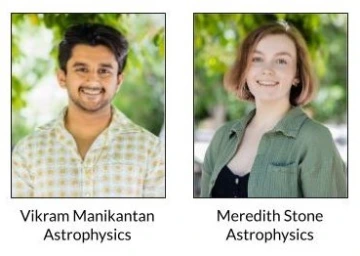 Headshots of the 2023-24 TIMESTEP Apprenticeship Graduate Student Coordinators: Vikram Manikantan, Meredith Stone